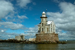 Old Rustic Stratford Shoal Lighthouse in Connecticut